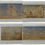 JAMES SKENE OF RUBISLAW, 1775 - 1864, FOUR WATERCOLOURS To include Temple of Jupiter Olympus Athens,