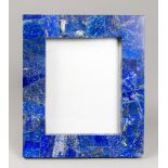 A LAPIS LAZULI PICTURE FRAME (h 32.5cm x w 28cm x d 3cm)