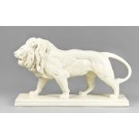 AFTER THE ANTIQUE, ANTOINE-LOUIS BARYE (FRENCH, 1796 TO 1875), "LION WALKING". A painted cast of "