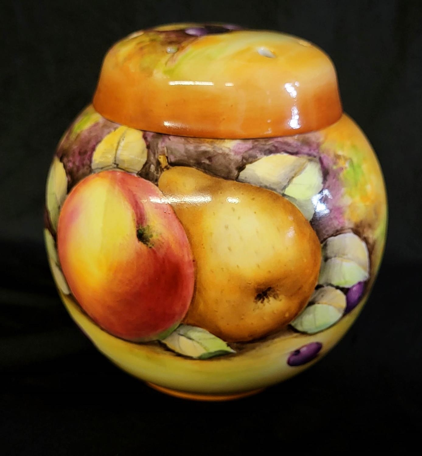 IN THE MANNER OF HORACE PRICE, A ROYAL WORCESTER STYLE BONE CHINA POTPOURRI Painted with summer