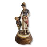 CAPODIMONTE OF ROYAL NAPLES, A MID 20TH CENTURY HARD PASTE PORCELAIN GROUP, MOTHER AND CHILD