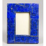 A MADANI LAPIS LAZULI PICTURE FRAME. Top grade Lapis Lazuli Tumble, made from what is known as