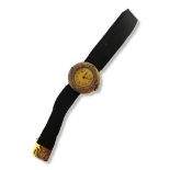 A VINTAGE FRENCH 18CT GOLD, DIAMOND AND ENAMEL LADIESâ€™ COCKTAIL WATCH Having applied diamonds on