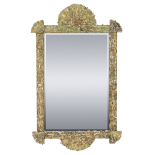 A WONDERFUL AND RARE LARGE RECTANGULAR QUARTZ FRAMED MIRROR BY MISSONI, ITALY (h 147cm x w 90cm x