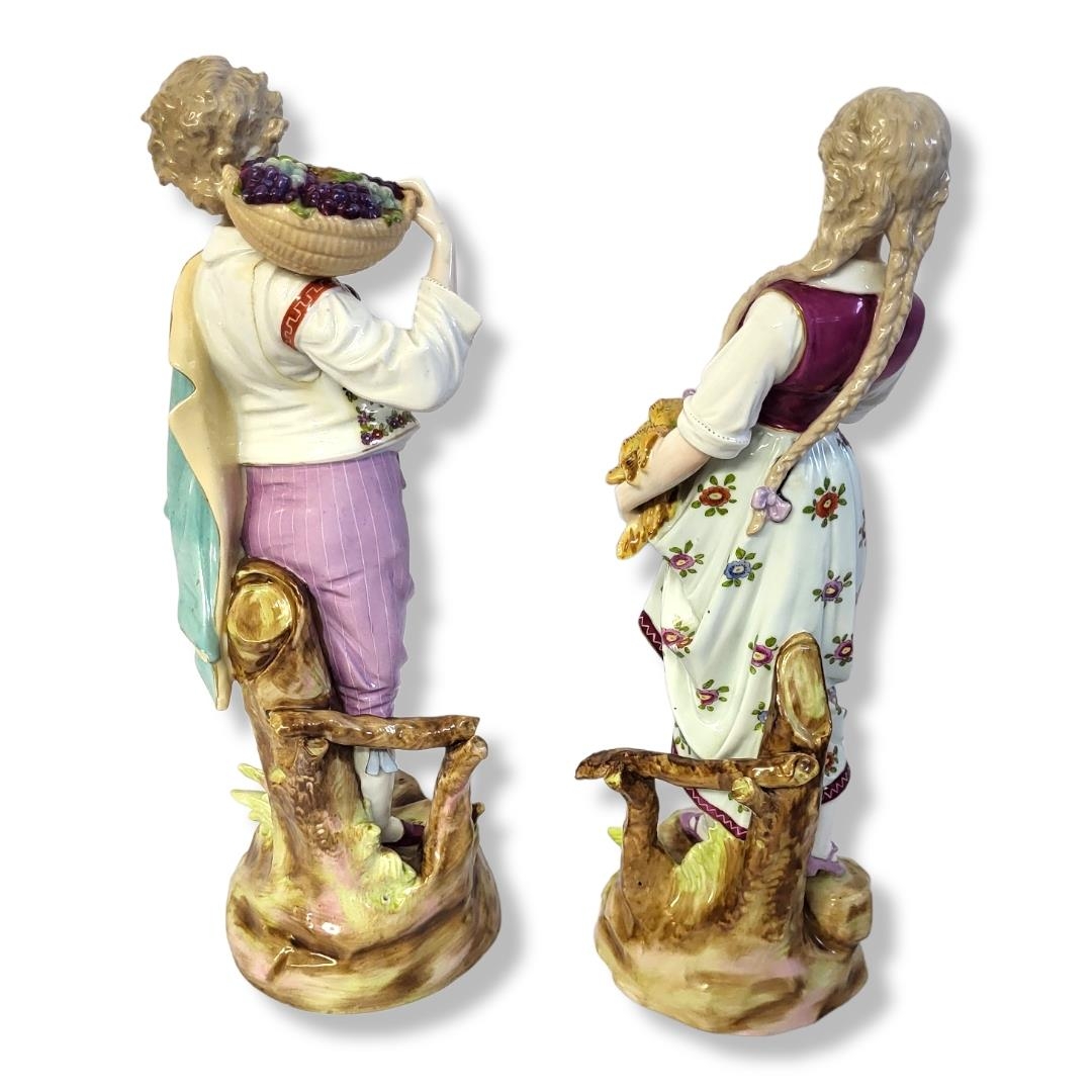 A PAIR OF LATE 19TH/EARLY 20TH CENTURY NEW YORK RUDOLSTADT OF SCHWARZBURG HARD PASTE PORCELAIN - Image 2 of 2