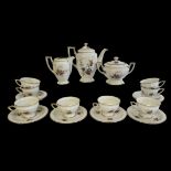 ROSENTHAL, AN ART DECO FORM POST WAR U.S. ZONE PORCELAIN COFFEE SERVICE FOR EIGHT A complete