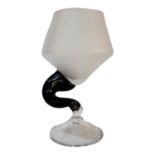 STEVEN NEWELL, AMERICAN, B. 1948, A STUDIO ART LARGE WINE GLASS Signed. (23cm) Condition: good