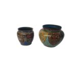 TWO EARLY 20TH CENTURY CHINESE CLOISONNÃ‰ ENAMEL SPHERICAL JARDINIÃˆRES With fine decoration of