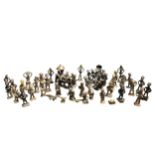 A LARGE COLLECTION OF 19TH/EARLY 20TH CENTURY ASHANTI BRONZE GROUPS AND FIGURES, TRIBAL ART, GHANA