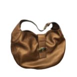 MULBERRY, A BRITISH BRONZED LEATHER BAG. (48cm x 44cm)