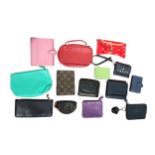 A QUANTITY OF VINTAGE AND MODERN PURSES, WALLETS AND CARD HOLDERS Including Coach, Coccinelle,