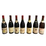 SEVEN BOTTLES OF VINTAGE FRENCH CH TEAUNEUF DU PAPE To include vintage from 1981, 1982, 1983 and