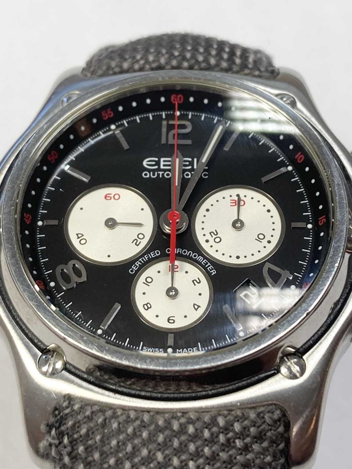 A gentlemen's stainless steel Ebel 1911 automatic chronograph E9137260 - Image 8 of 14
