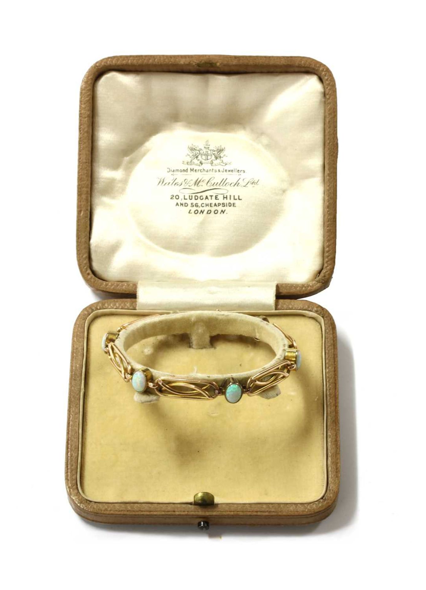 A gold opal bracelet, - Bild 3 aus 3