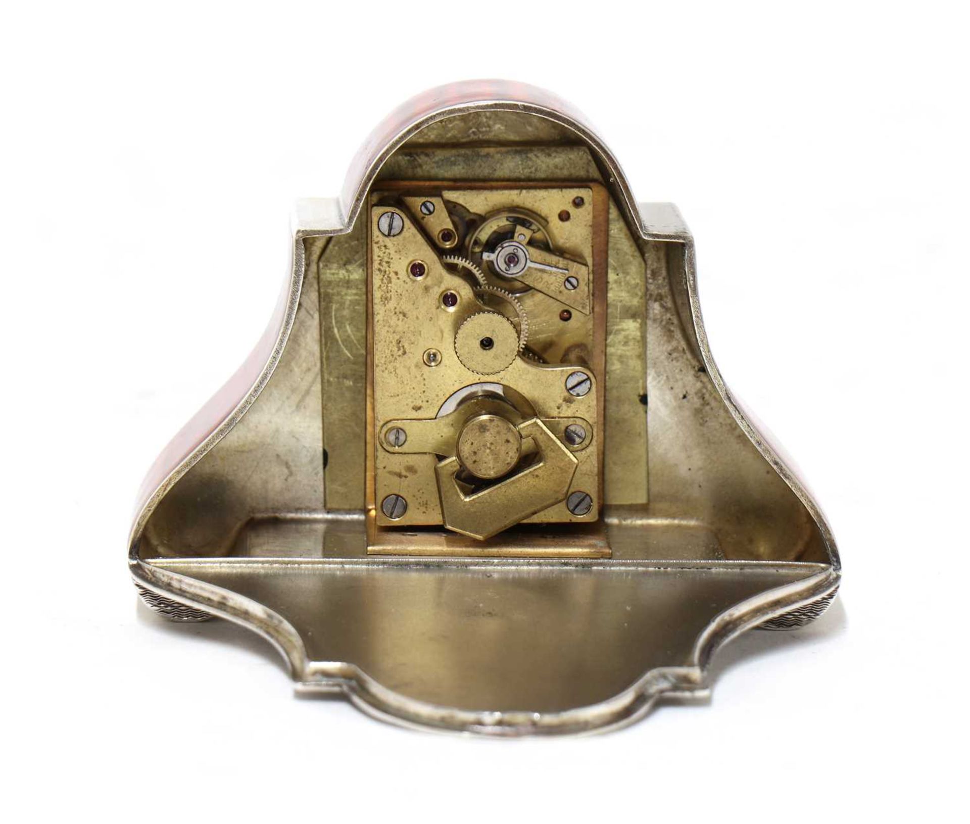 An Austrian silver and enamelled desk clock, - Image 4 of 11