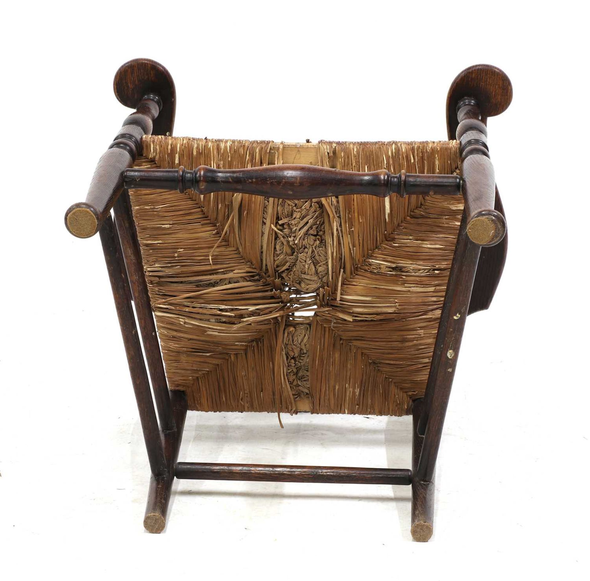 A Lutyens-style oak ladderback armchair, - Bild 4 aus 5