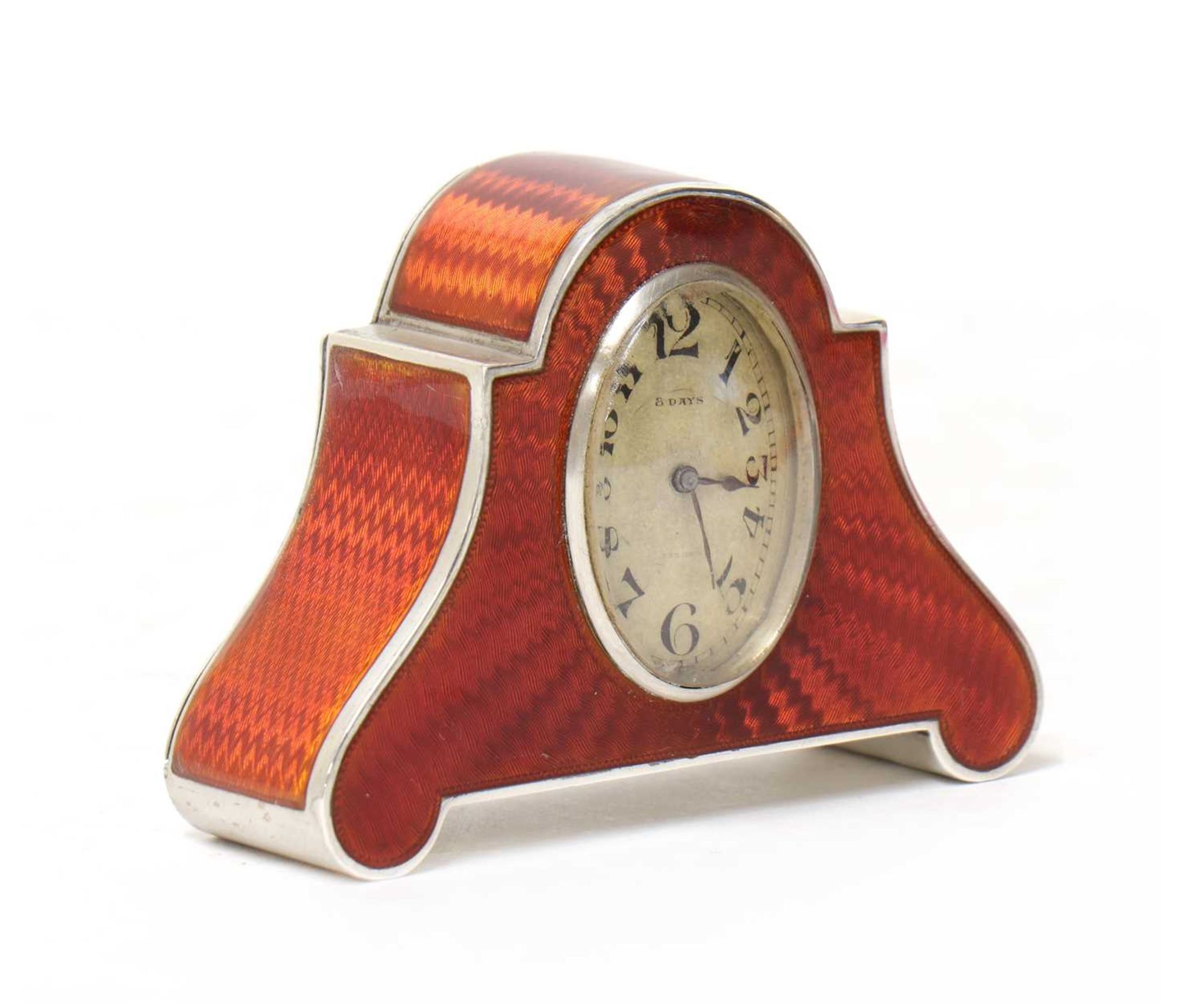 An Austrian silver and enamelled desk clock, - Image 2 of 11