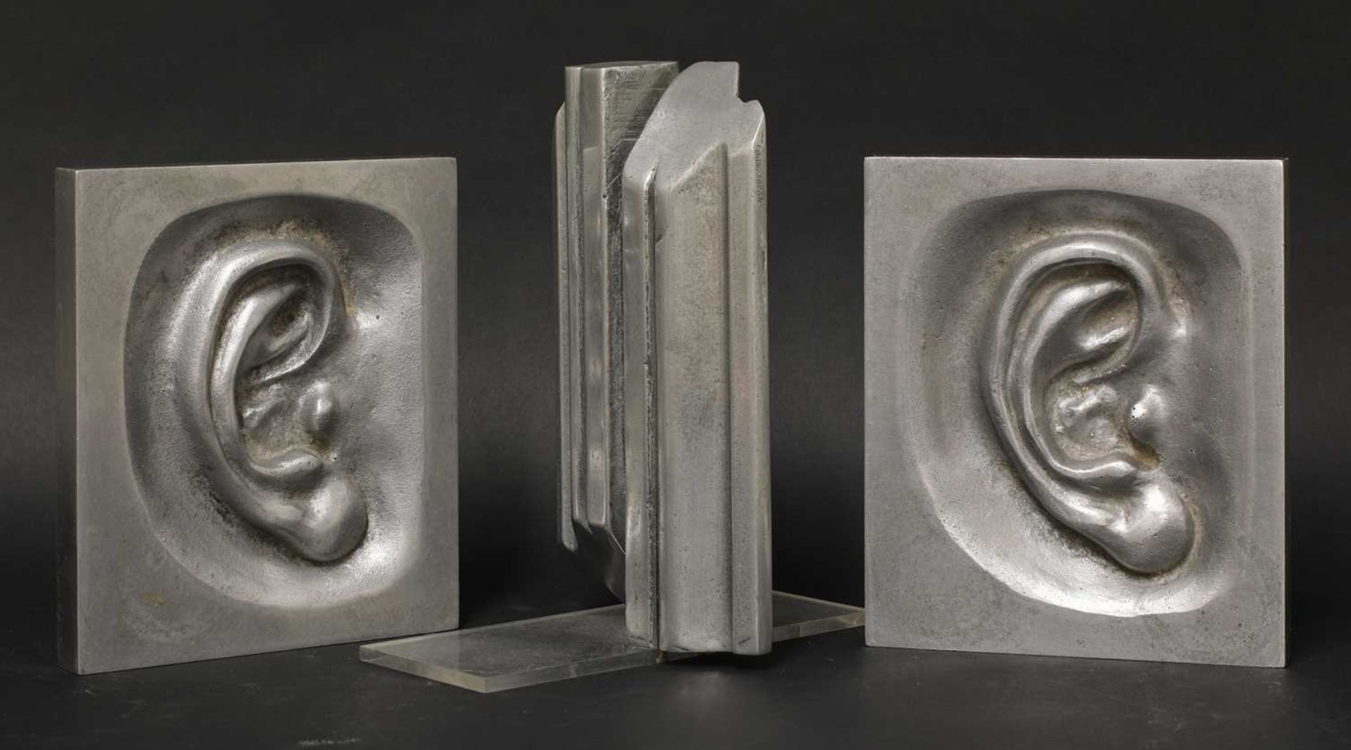Three aluminium sculptures,