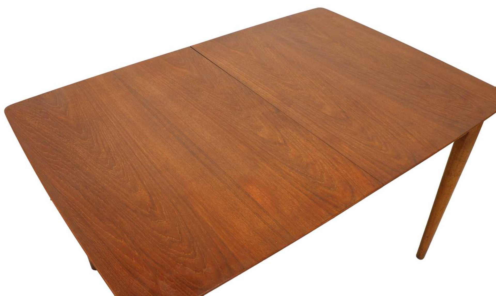 A teak draw-leaf dining table, - Image 3 of 3