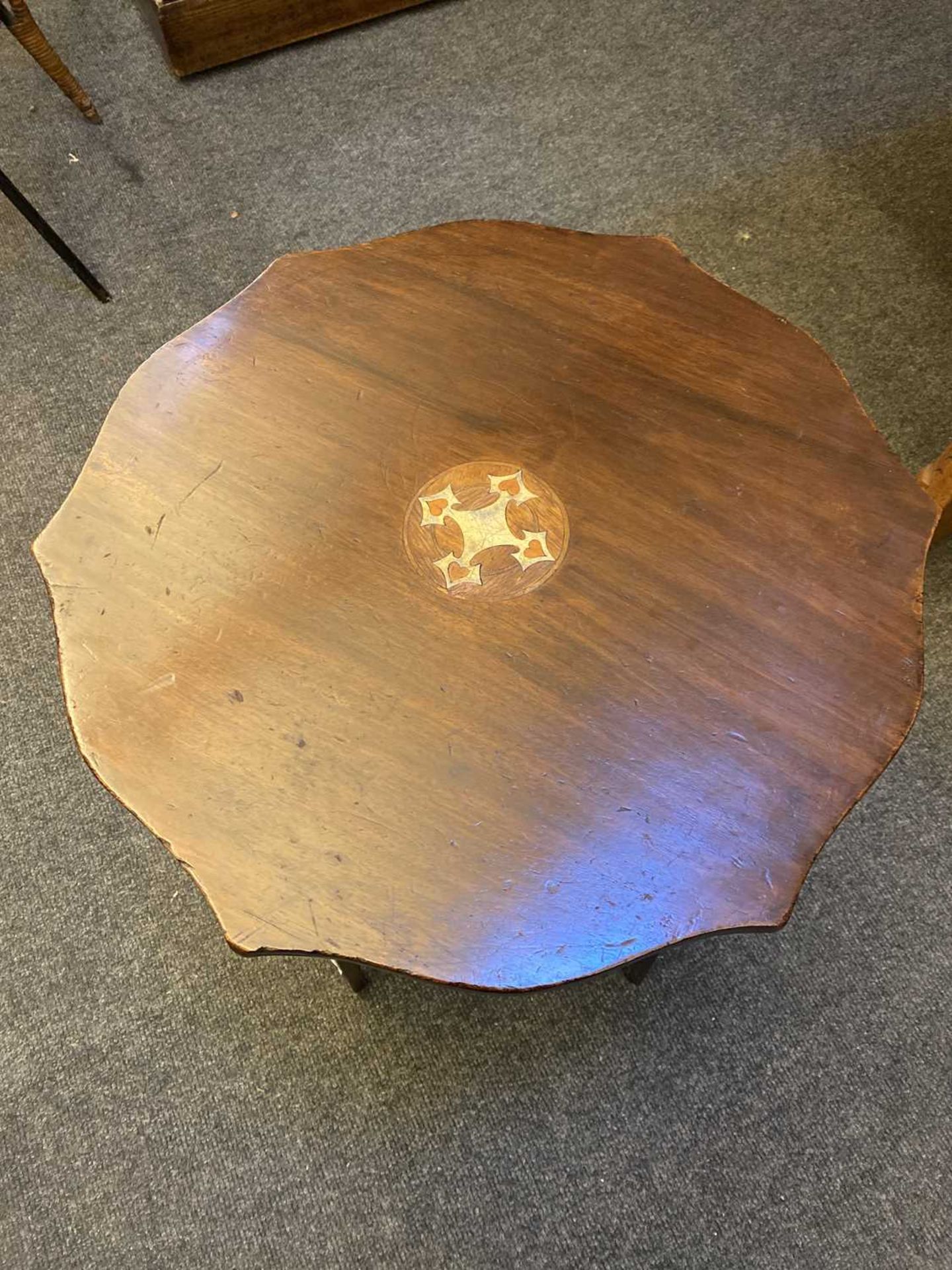 An Art Nouveau mahogany inlaid occasional table, - Image 3 of 10