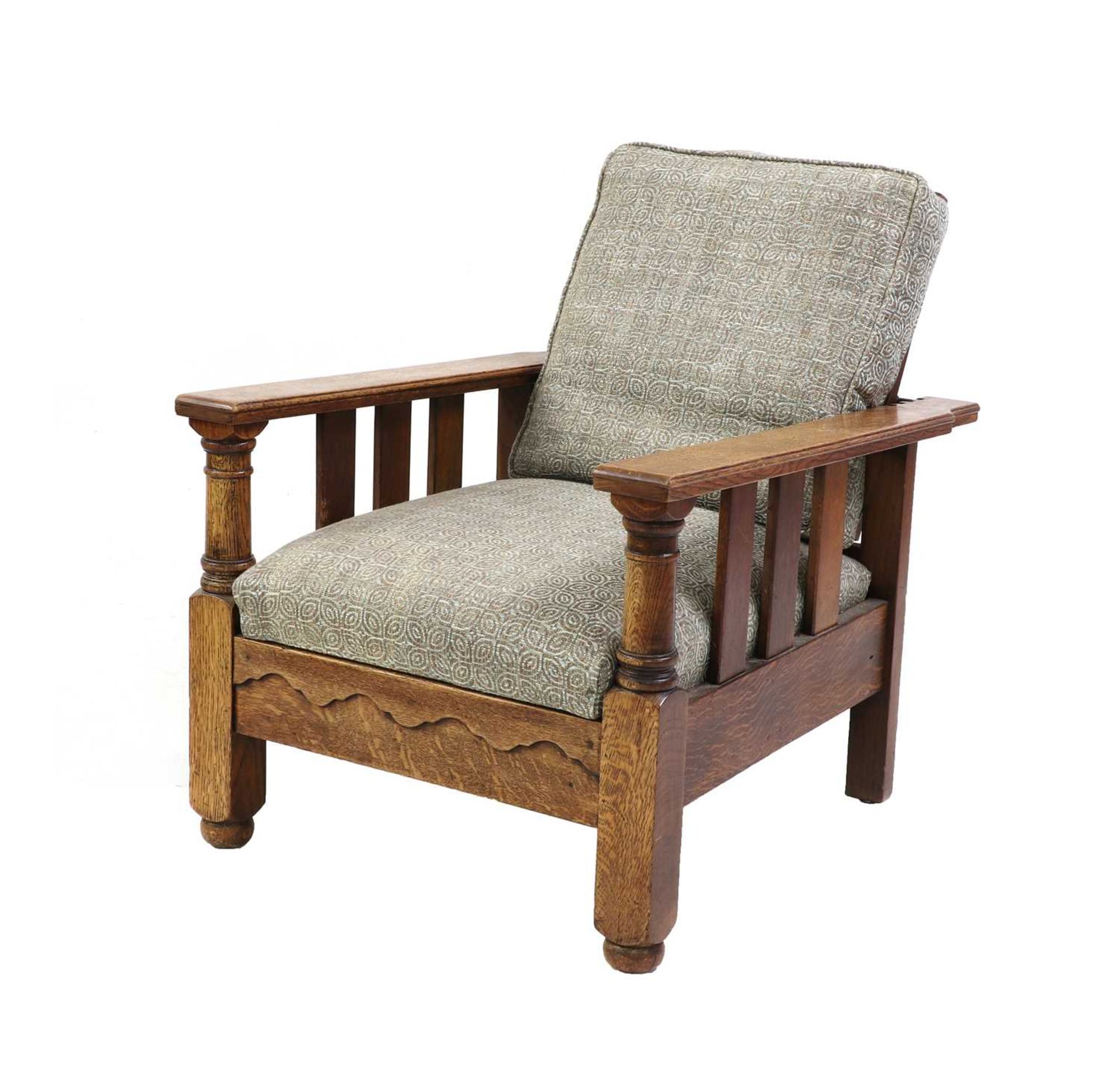 A Parker Knoll Morris-style oak recliner,