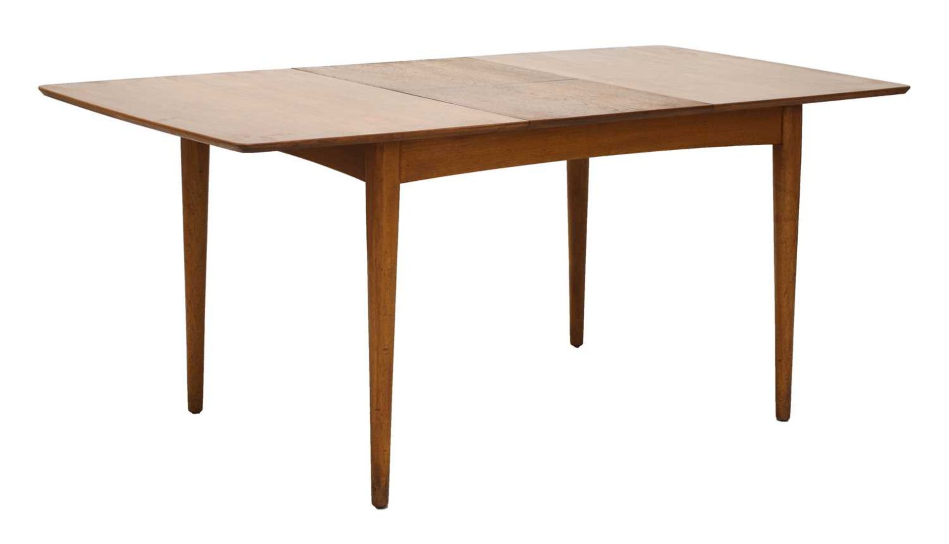 A teak draw-leaf dining table, - Image 2 of 3