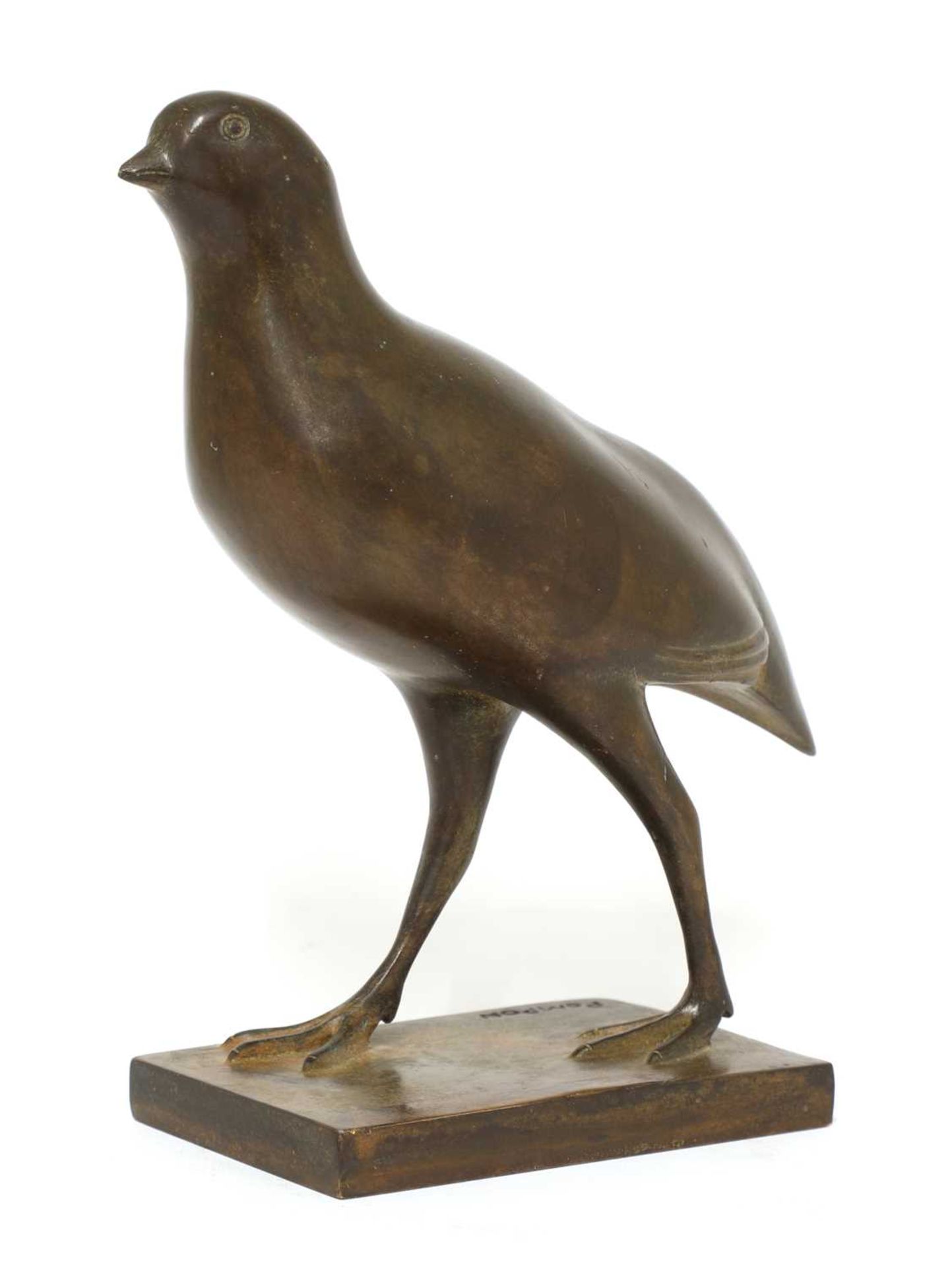 A French bronze model of a partridge,