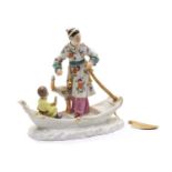 A Meissen chinoiserie figure group 20th century,