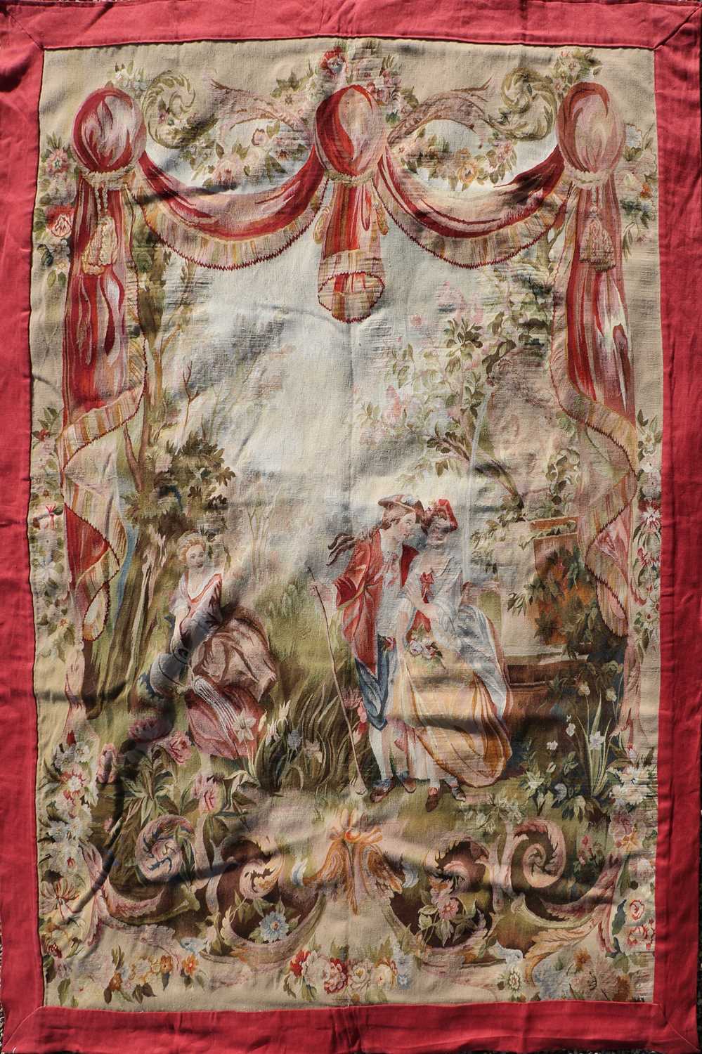 A large Aubusson needlework tapestry,