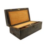 A 19th century brass bound coromandel writing box