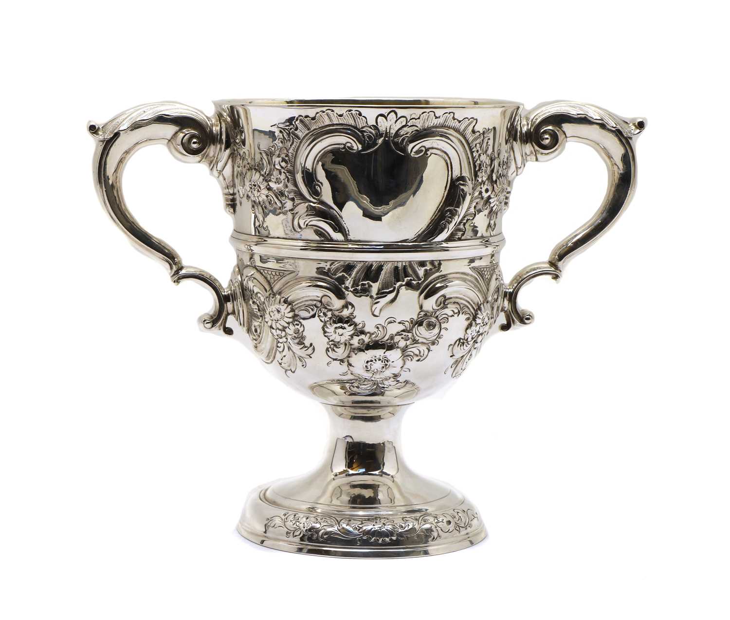 A George III Irish silver twin handled cup, - Image 2 of 2