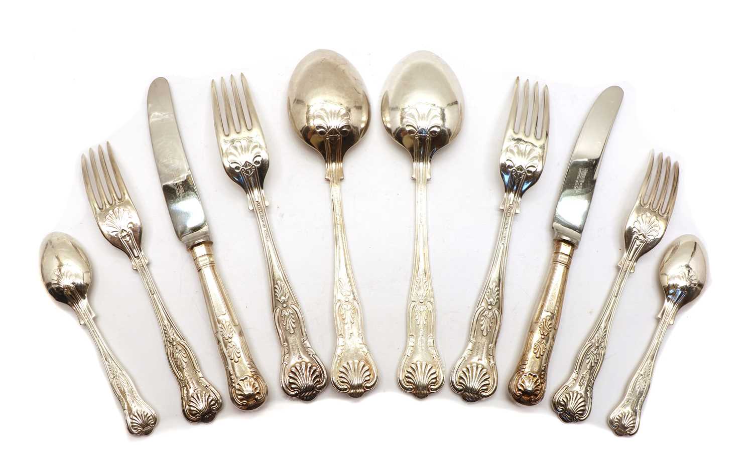 A collection of silver-plated Kings pattern flatware, - Image 2 of 3