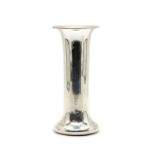 A silver vase,