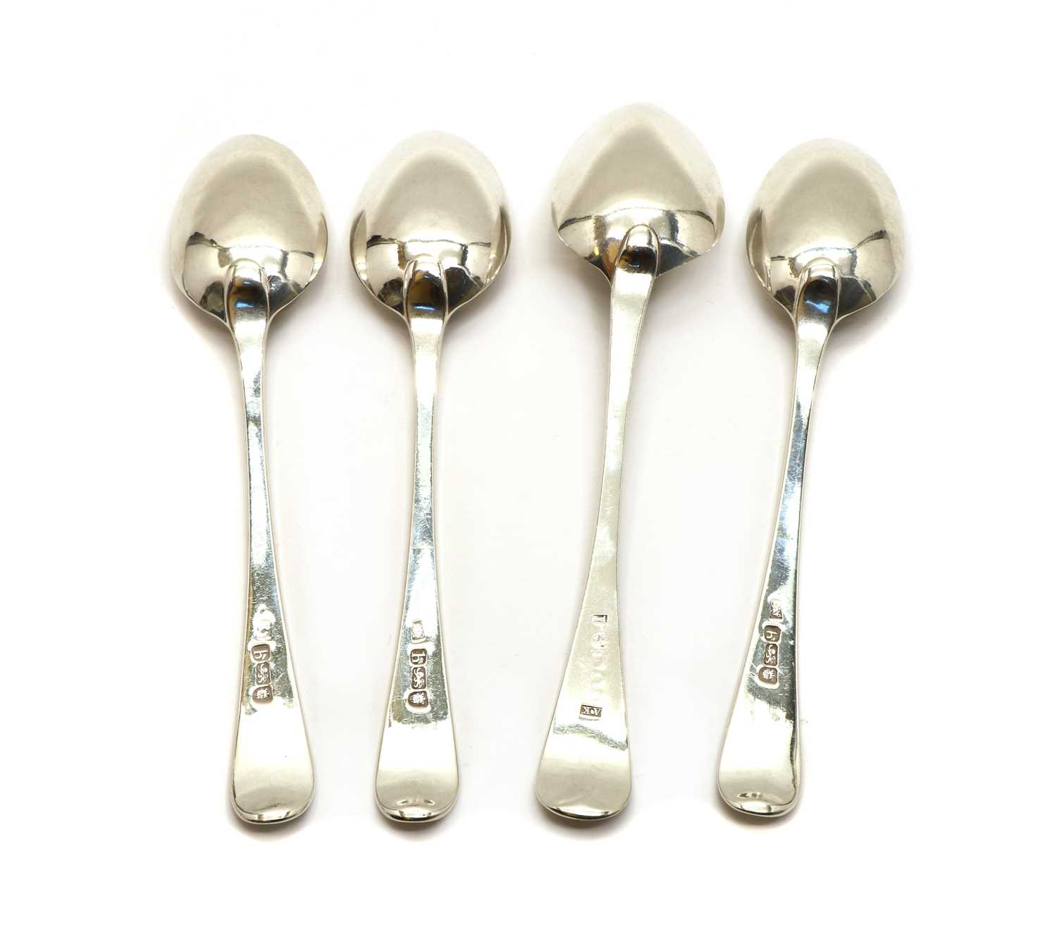 A set of three George III Old English pattern silver tablespoons, - Image 2 of 2