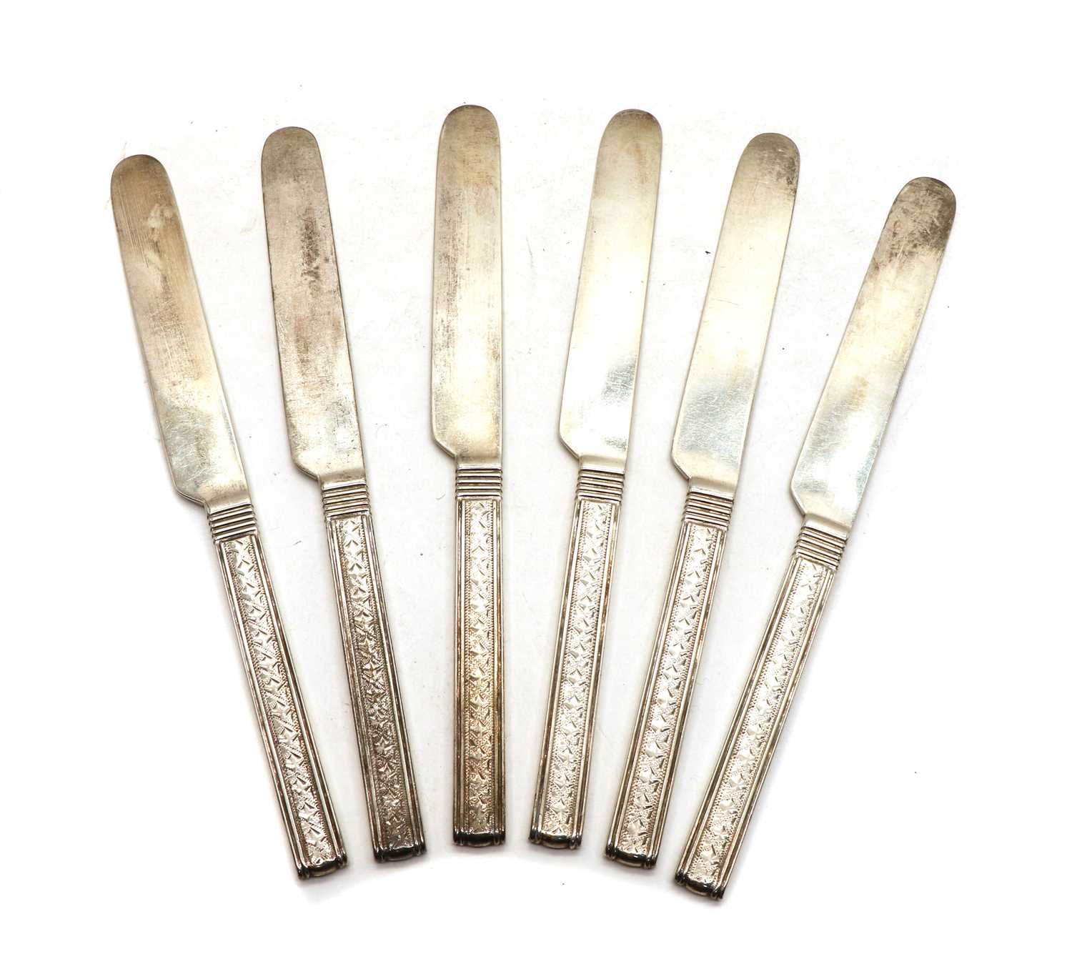 A collection of six American silver fruit knives, - Image 2 of 4