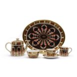 A Royal Crown Derby Imari miniature tea set,