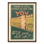 A group of two WW1 recruitment or propaganda posters,
