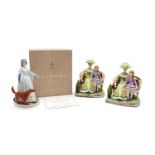 A pair of Royal Worcester limited edition figure groups,