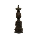 A French Grand Tour style bronze table lamp,