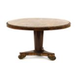 A Victorian rosewood centre table,