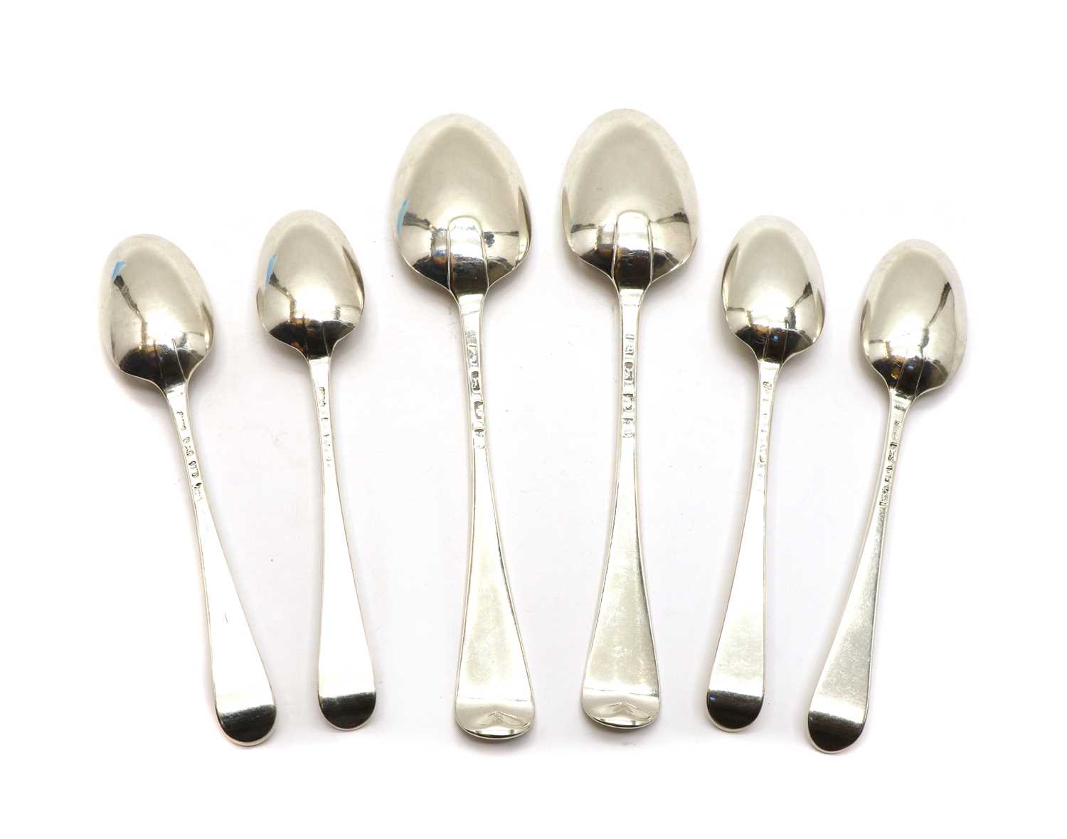 A George III pair of Old English pattern silver tablespoons, - Image 2 of 2