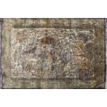 A Qum silk rug,