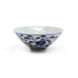 A Chinese blue and white tea bowl,