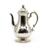 An early Victorian silver coffee pot,