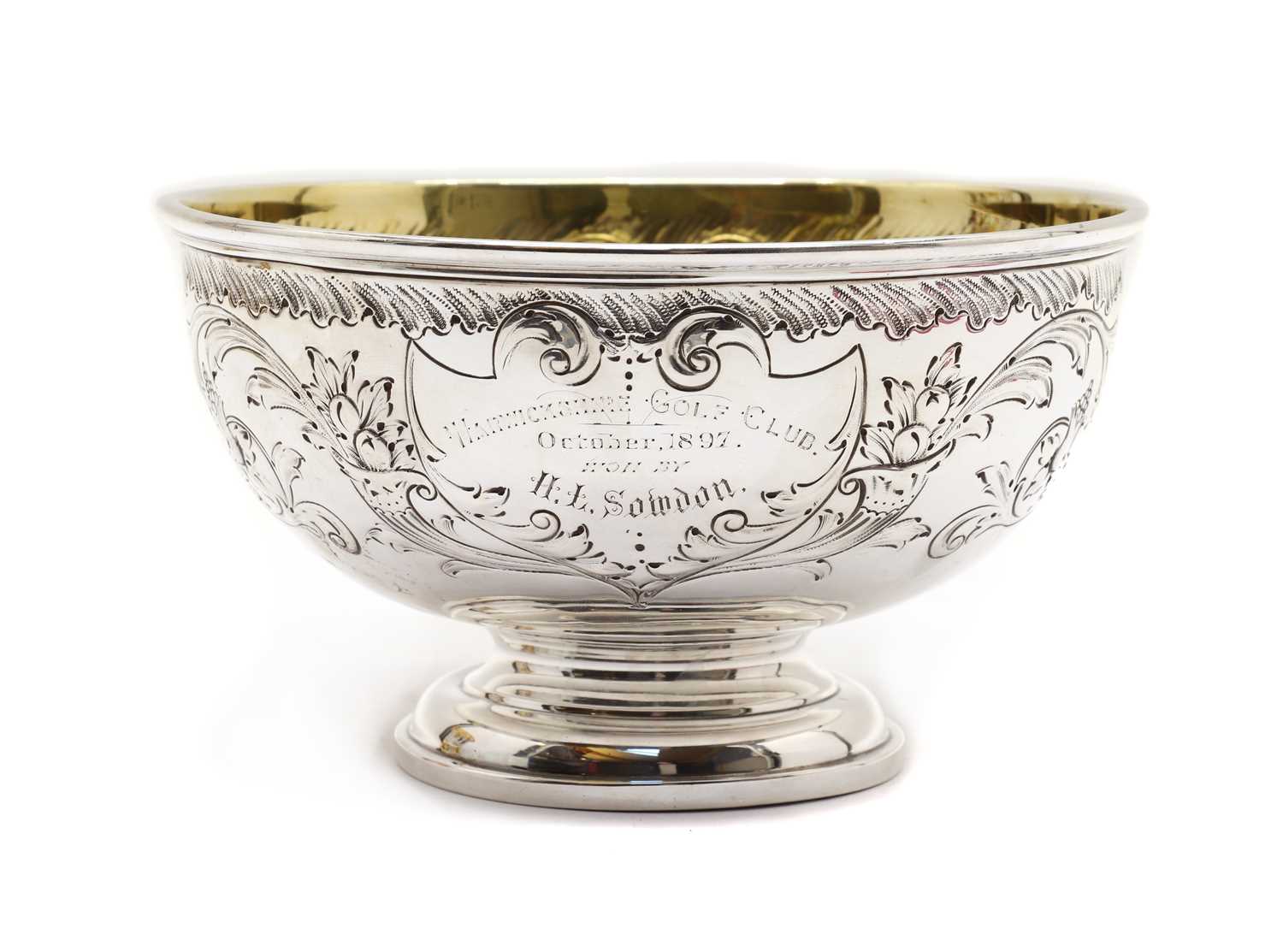 A late Victorian silver pedestal bowl,