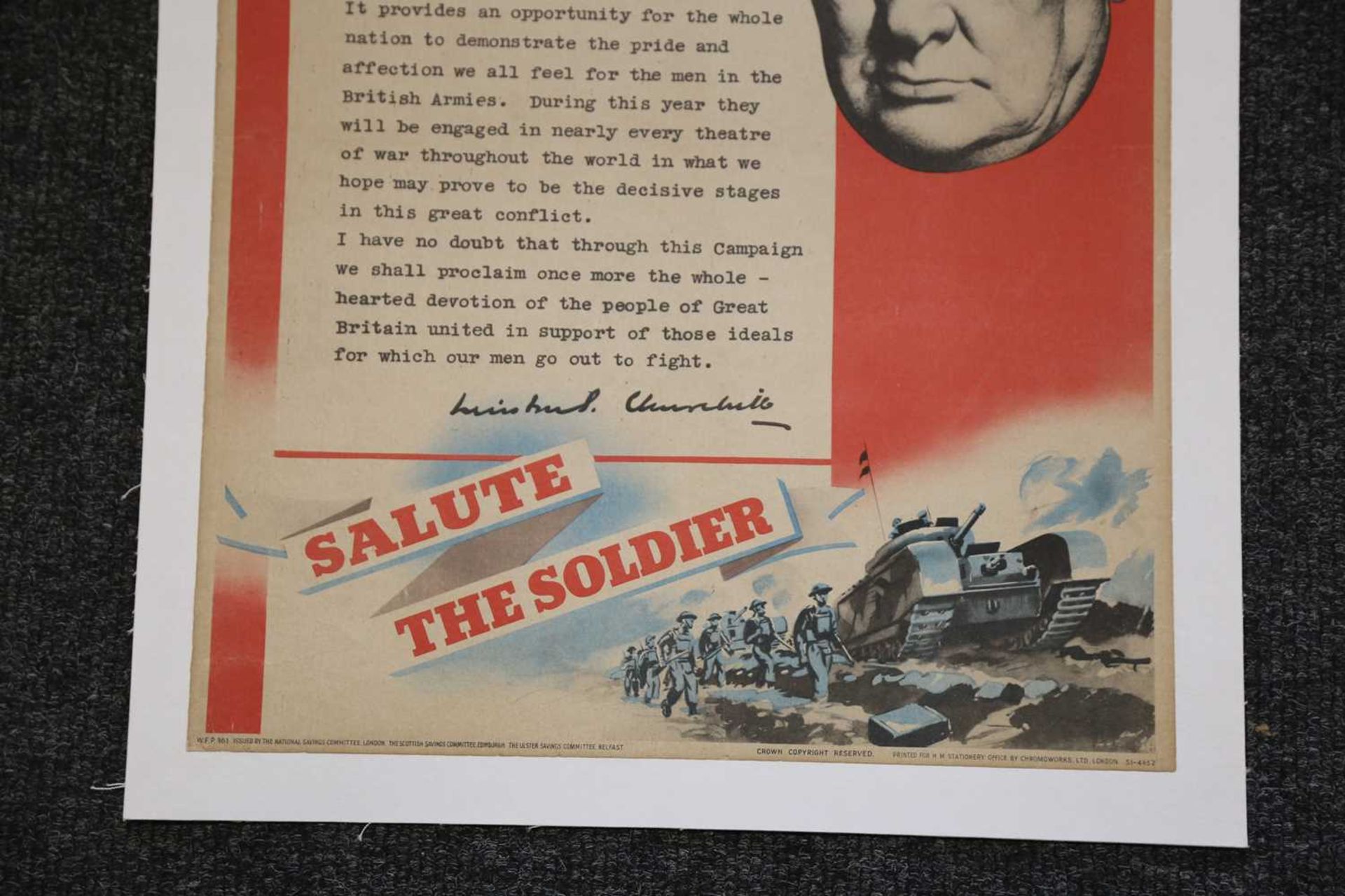 WINSTON CHURCHILL - 'SALUTE THE SOLDIER', - Image 3 of 7