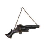 WOODEN PISTOL HANGING SHOP SIGN,