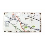 ENAMEL UNDERGROUND TUBE MAP,