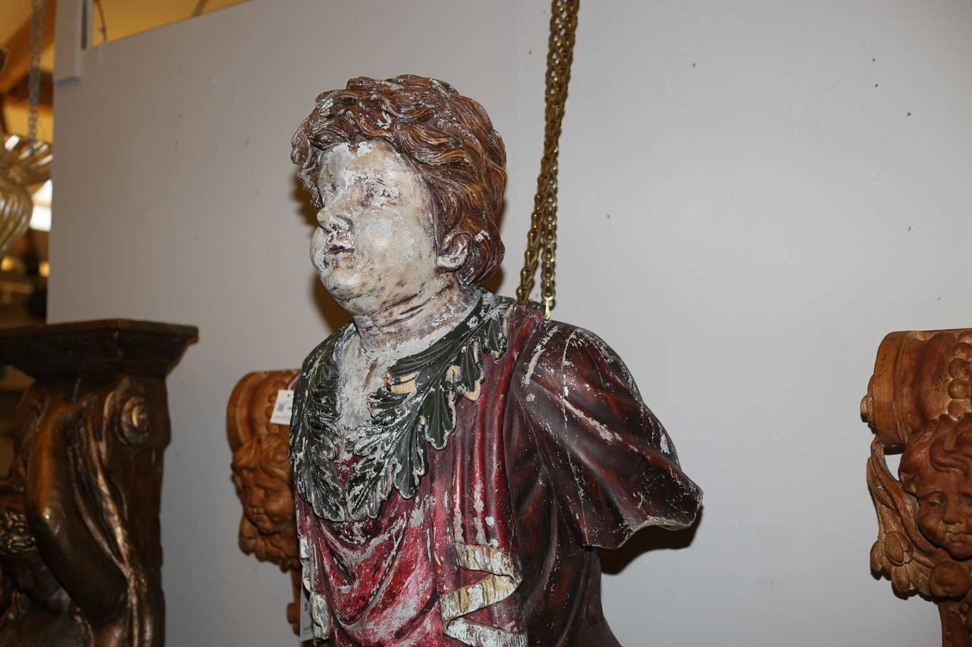 FIGUREHEAD OF ROMAN EMPEROR NERO, - Image 7 of 12