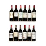 A collection of red Bordeaux wines (12 bottles)